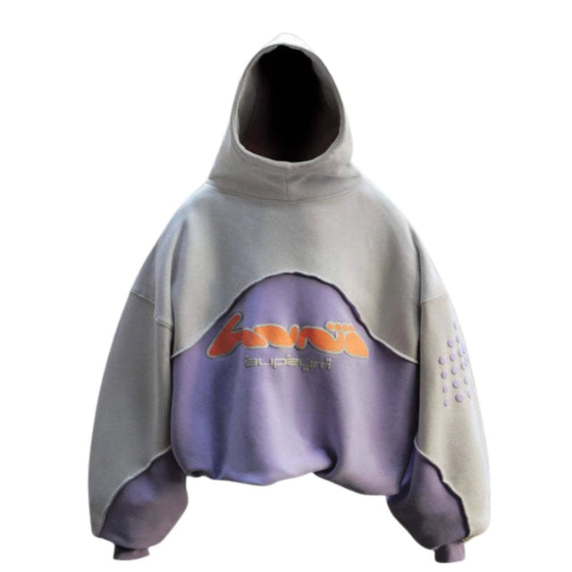 Patchwork Foam Print Hoodie