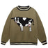 Cute Cow Pattern Knit Sweater