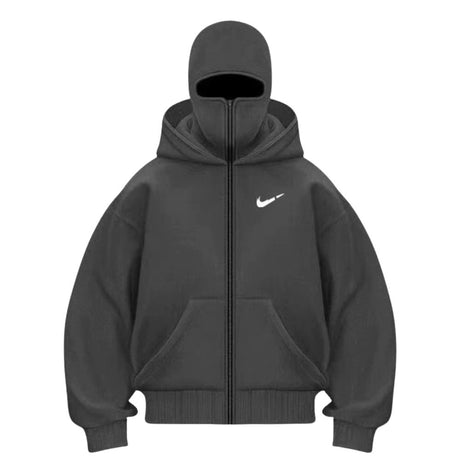 Unique Double-Hood Zipper Hoodie