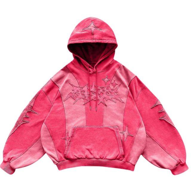 Streetwear Y2K Patchwork Hoodie