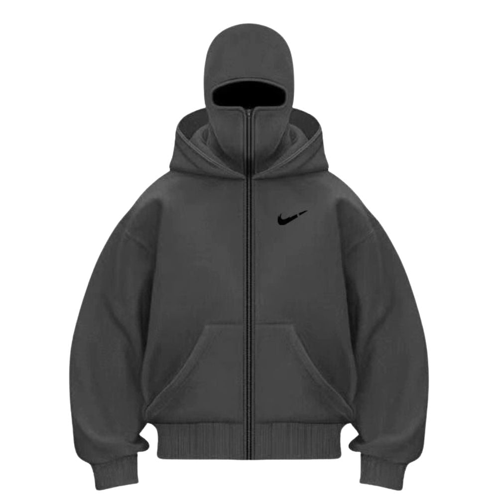 Unique Double-Hood Zipper Hoodie