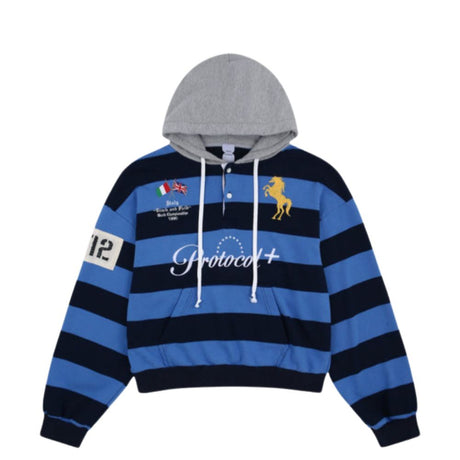 Striped Color-Block Hoodie