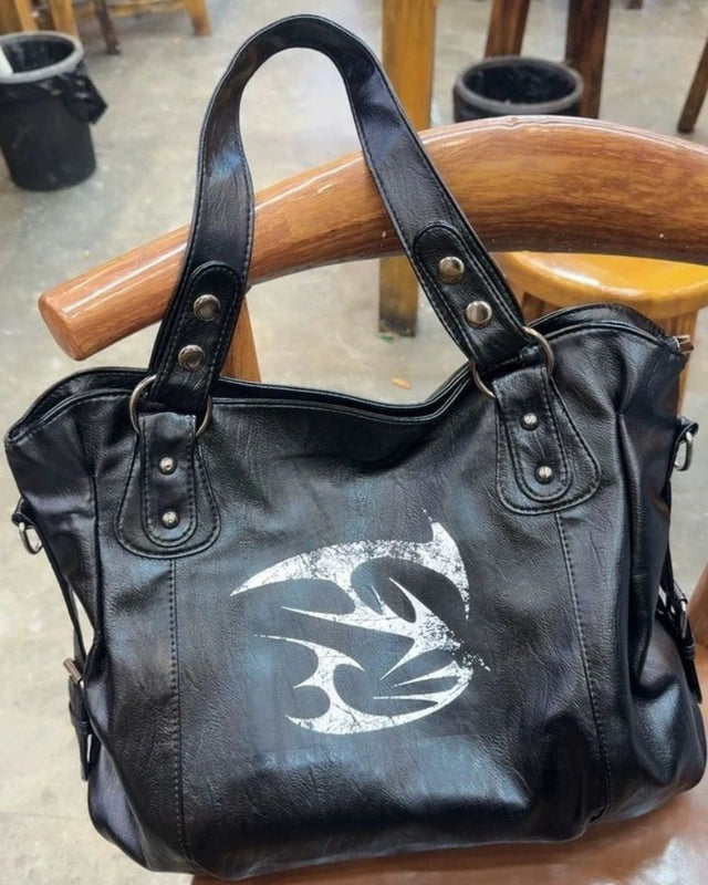 Hand-Studded Multi-Way Shoulder Bag