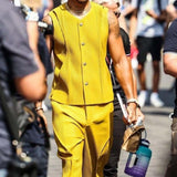 Conjunto casual amarillo de verano