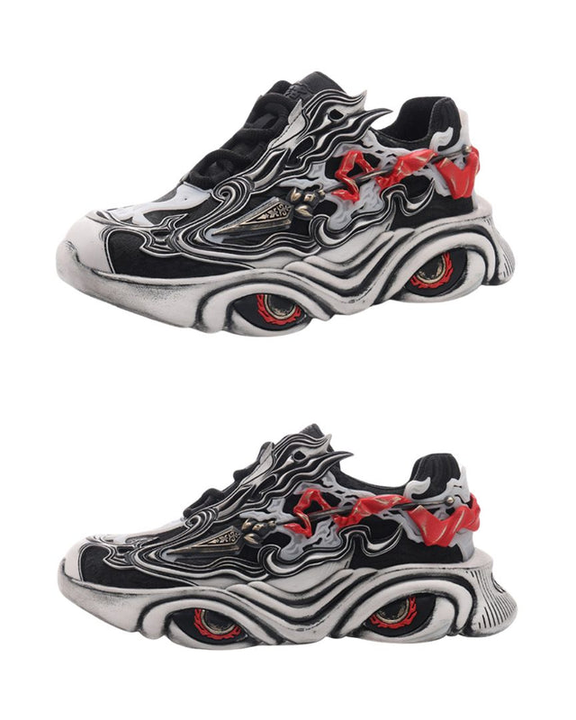 Nezha Chinese Chunky Sneakers - Black