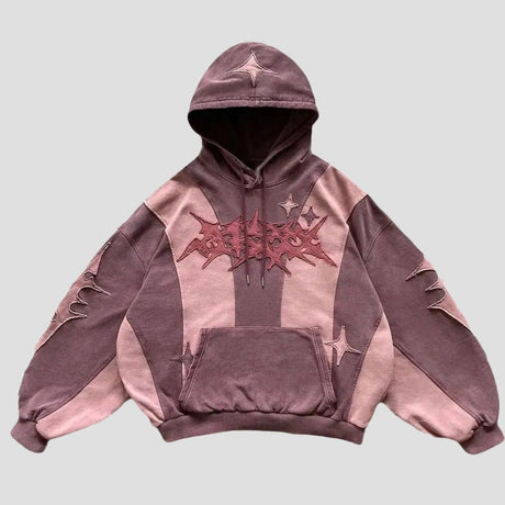 Streetwear Y2K Patchwork Hoodie