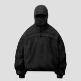 Y2K Zip-Up Hoodie with Eye-Cutout Mask Hood