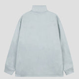 Zip-Decorated High Neck Sweatshirt