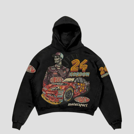 Graffiti Cartoon Graphic Oversized Hoodie