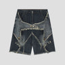 Frayed Denim Shorts