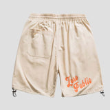 Grafische beige Sommershorts