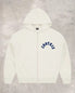 Street Hip-Hop Embroidered Letter Zip-Up Hoodie