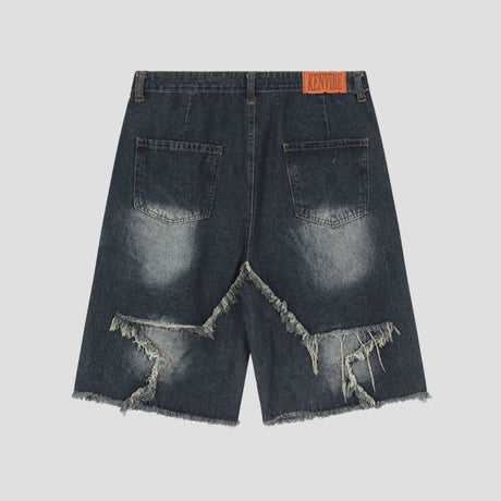 Frayed Denim Shorts