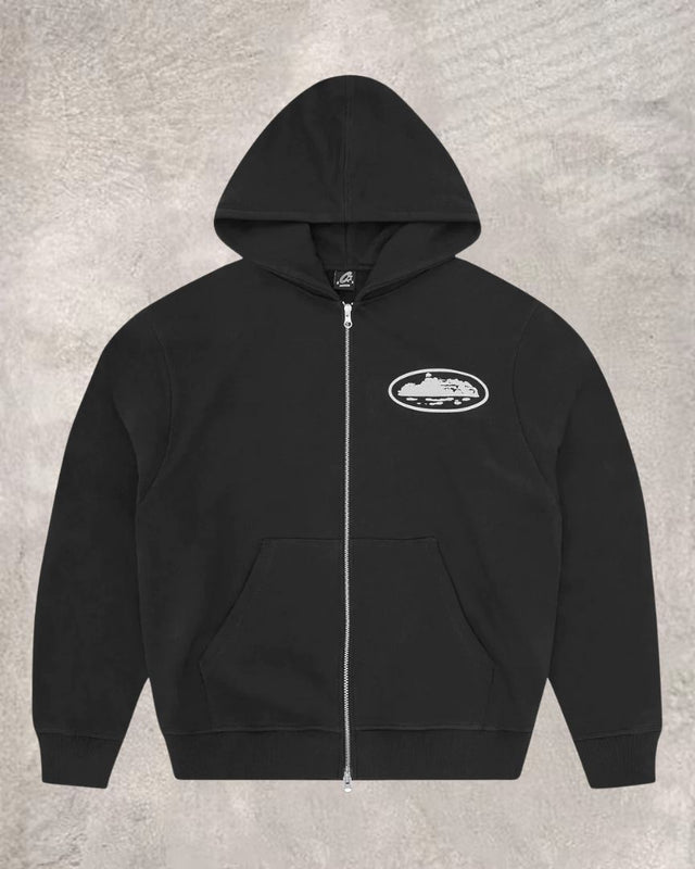 Hip-Hop Puff Print Hooded Tracksuit