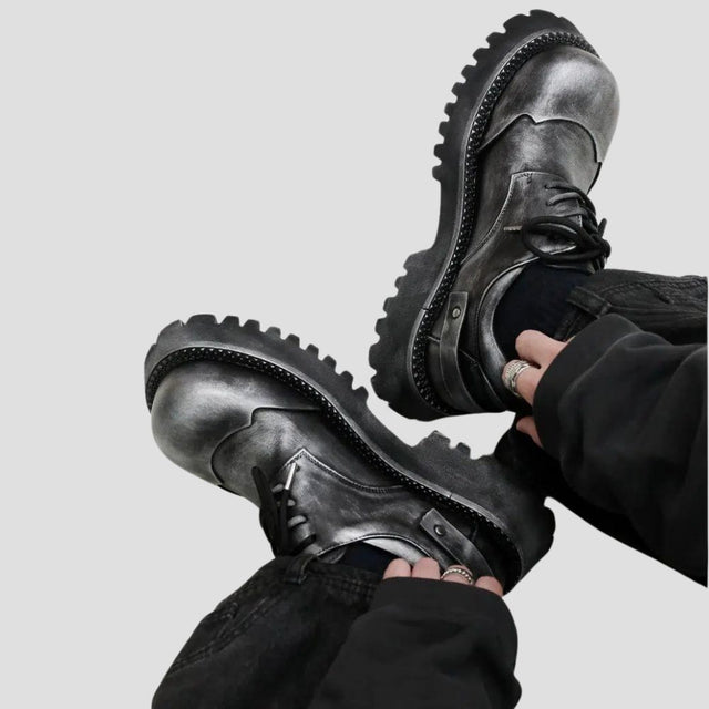 Rugged Lace-Up Casual Shoes