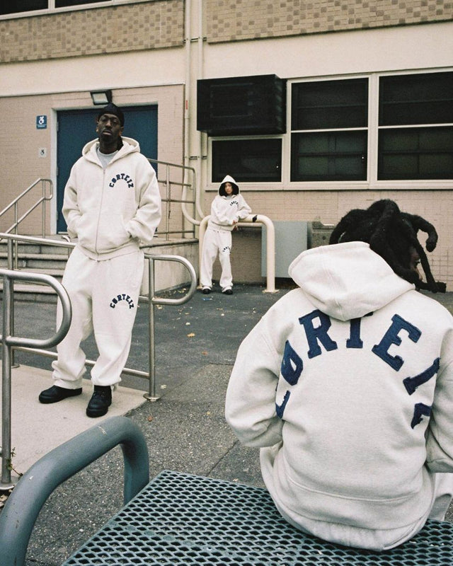 Street Hip-Hop Embroidered Letter Zip-Up Hoodie