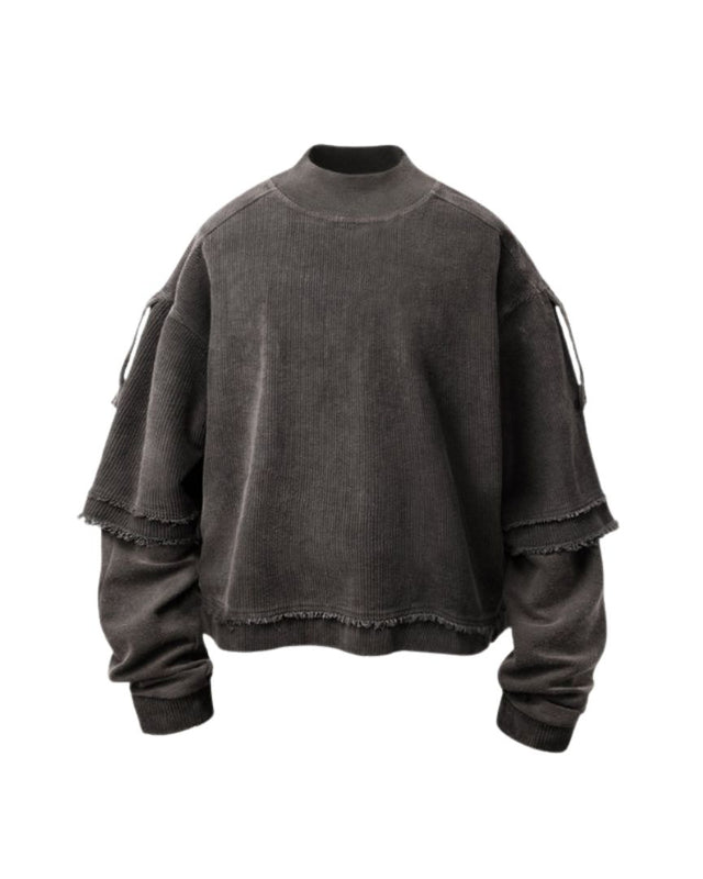 Patchwork Distressed Sweatshirt