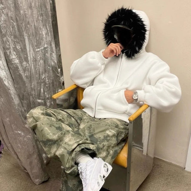 Fur Collar Cozy Hoodie