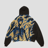 Smoking Skull Graphic Hoodie