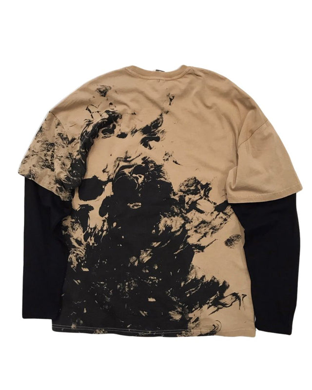 Ink Skull Two-Layer Sweatshirt
