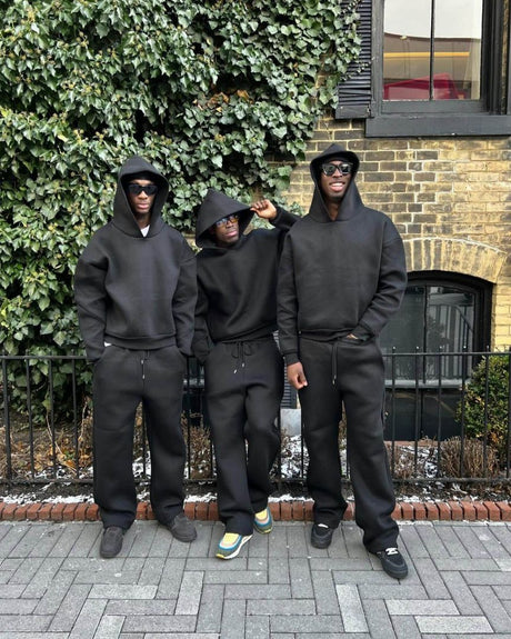 Solid Color Hooded Tracksuit