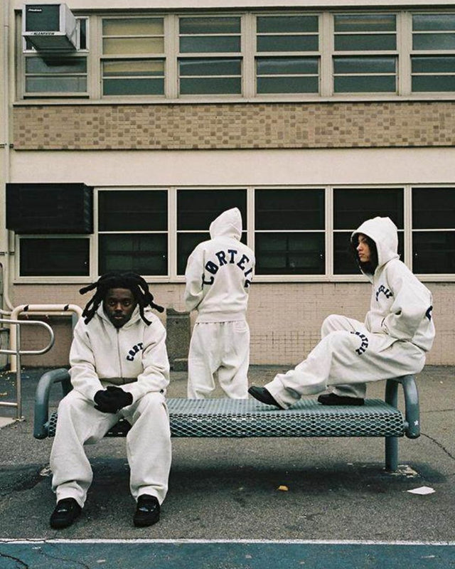 Street Hip-Hop Embroidered Letter Zip-Up Hoodie