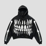 Smoking Skull Graphic Hoodie