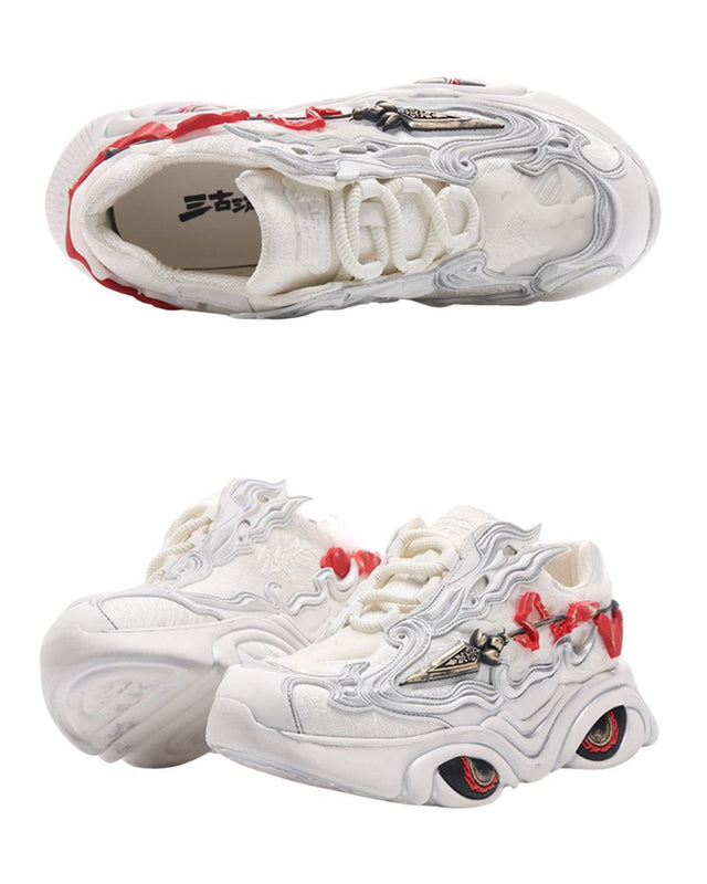 Nezha Chinese Chunky Sneakers – White