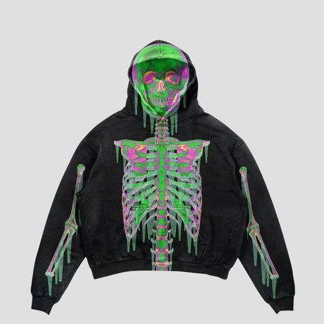 Smoking Skull Graphic Hoodie