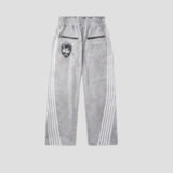 Vintage Design Three-Stripe Print Hoodie Set