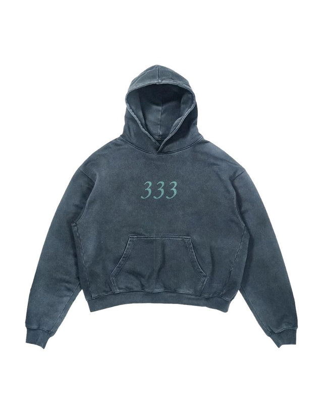 Support Graphic Denim Hoodie