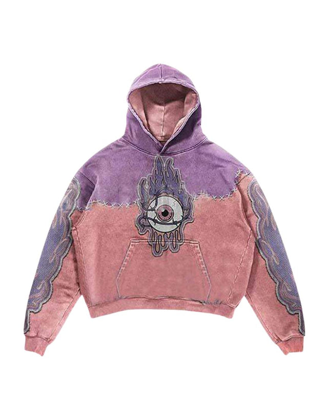 Evil Eye Flame Split Hoodie