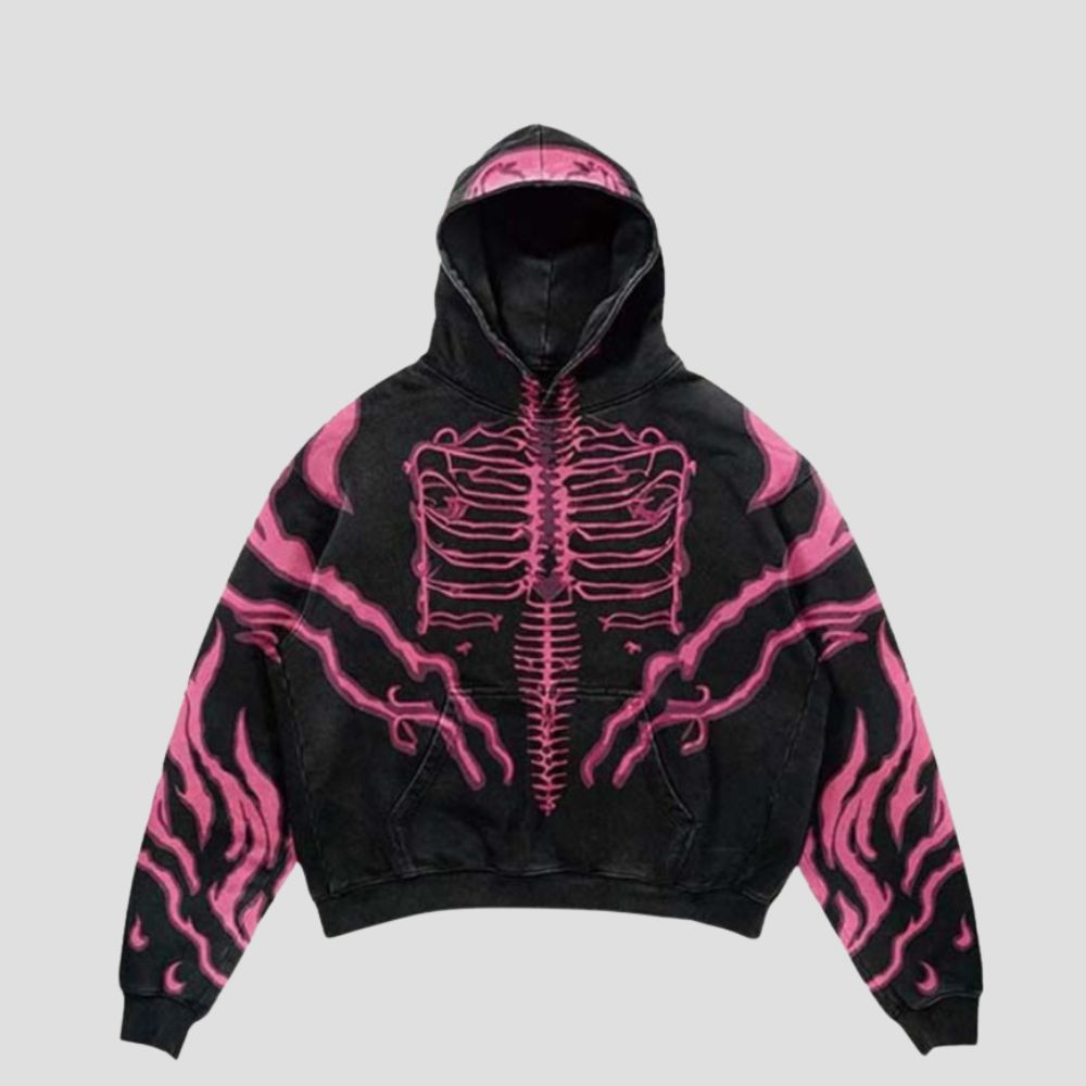 Smoking Skull Graphic Hoodie