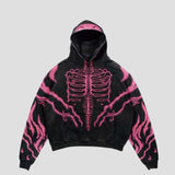 Smoking Skull Graphic Hoodie