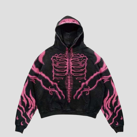 Smoking Skull Graphic Hoodie
