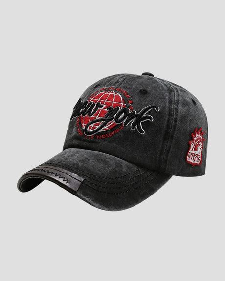 Embroidered Denim Baseball Cap