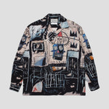 Street-ready long-sleeved shirt featuring bold abstract designs