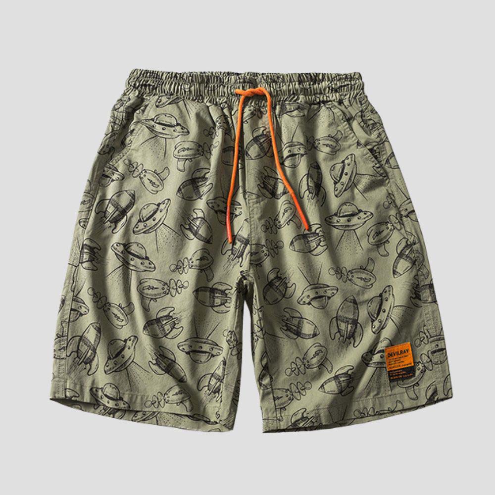 Shorts designed with a convenient elastic waistband closure.