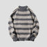 Soft, eco-friendly striped sweater with relaxed casual fit
