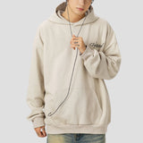 Close-up of the adjustable drawstring on the hood of the Casual Hooded Sweatshirt