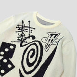 Casual Color-Block Loose Knit Sweater