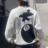 Casual Color-Block Loose Knit Sweater