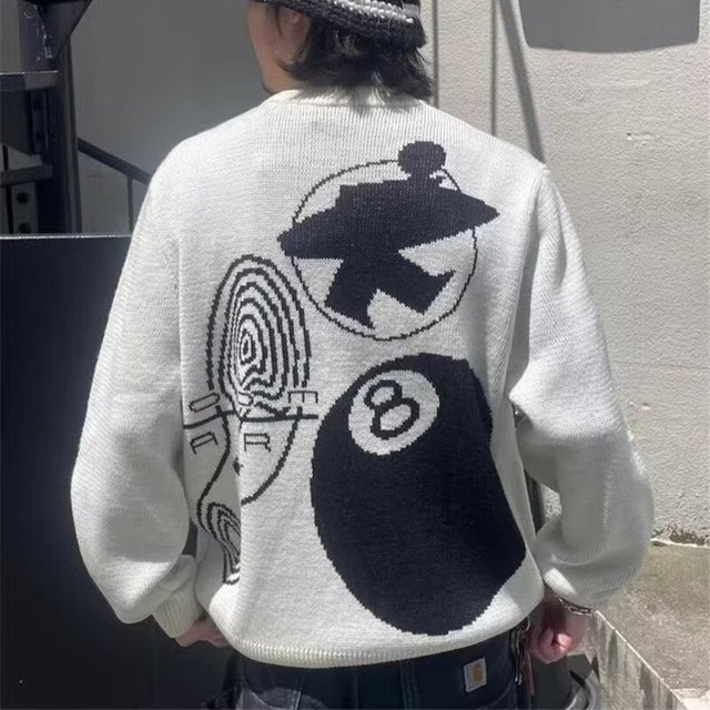 Casual Color-Block Loose Knit Sweater