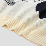 Casual Color-Block Loose Knit Sweater