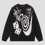 Casual Color-Block Loose Knit Sweater