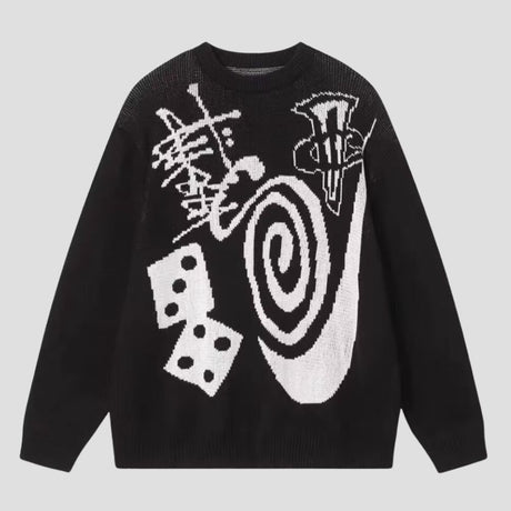 Casual Color-Block Loose Knit Sweater