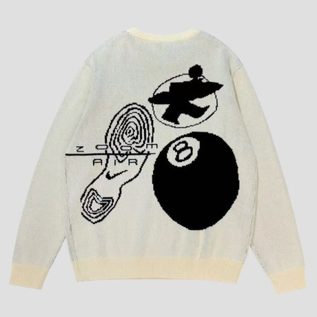 Casual Color-Block Loose Knit Sweater