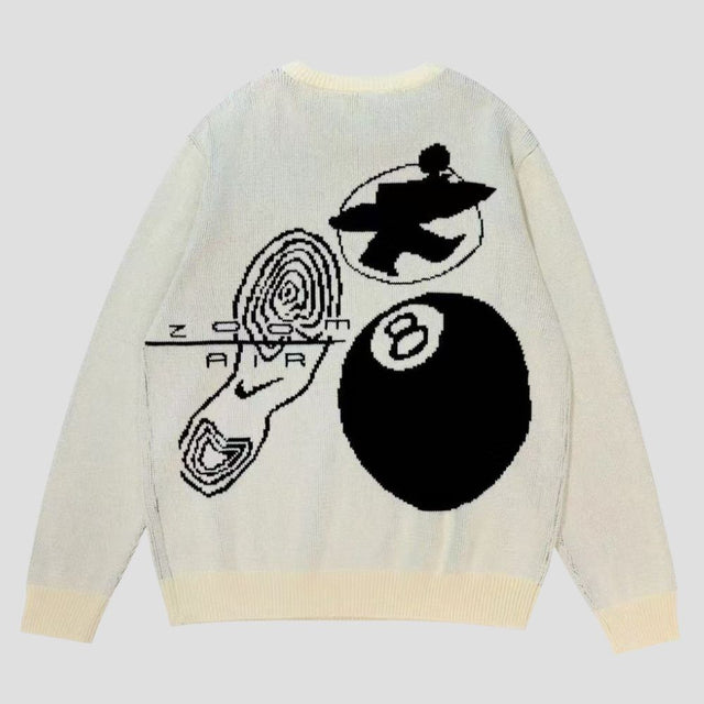 Casual Color-Block Loose Knit Sweater