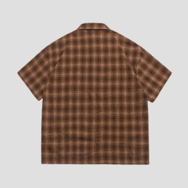 Checked Turn-down Collar Shirt