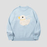 Embroidered duck eco-friendly pullover
